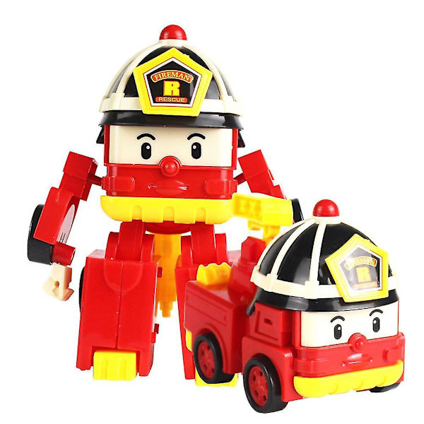 Robocar Poli -toimintahahmo, muuntautuva poliisiauto, robotti, opettavainen lasten lelu - ZHENV  (FMY) Red