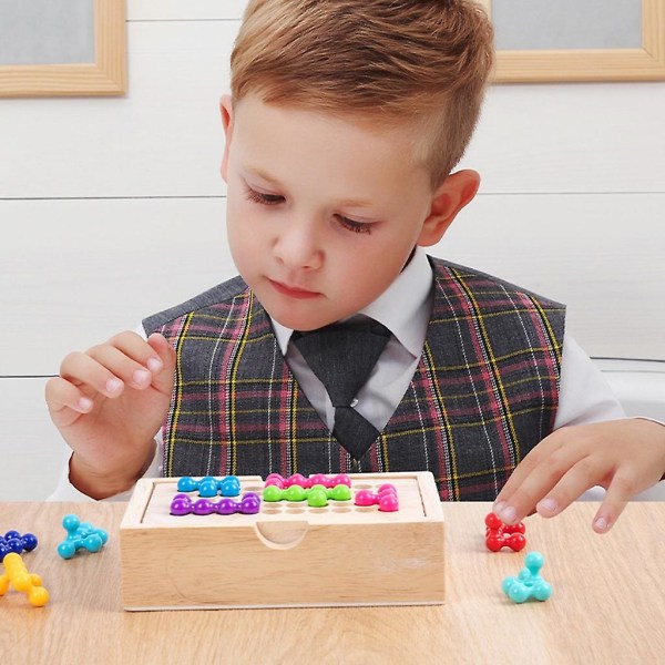 Helmipulmataululelu lapsille Väriä vastaava helmipalikkalelu Loogisesti ajatteleva aivopelilauta lasten varhaiskasvatuslelu (FMY)