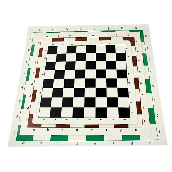 Sjakkmatte, PU-lær Turnering Rullbar Sjakkbrett (FMY) 43cm Green