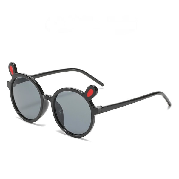 Barnesolbriller Ører Tegneserie Rund innfatning Flerfarget solbriller Anti-uv solbriller Babybriller---- Gjennomsiktig innfatning teskiver (FMY)