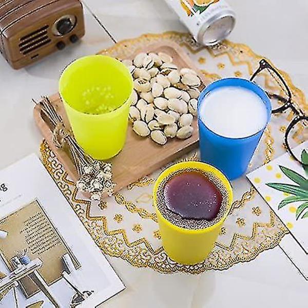 24 st Reusable Plastkoppar, 250ml Barnvänliga Hållbara Plastdricksglas Set (6 Ljusa Färger)  (FMY)