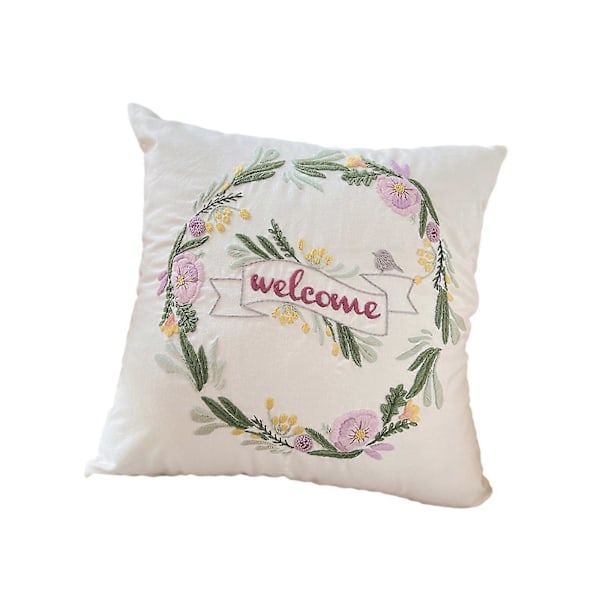 Kirjonta Tyynypakkaukset Syntymäpäivälahja DIY Käsintehty Neulonta Kuviolla Koti Sisustus Tyynynpäällinen Keskeneräinen Aikuisten (FMY) A 44cm x 44cm