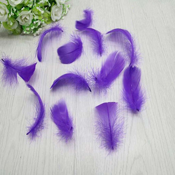 100 stk. DIY Craft Feather Bobo Feather Ornaments Ballon Tilbehør Lilla (FMY)