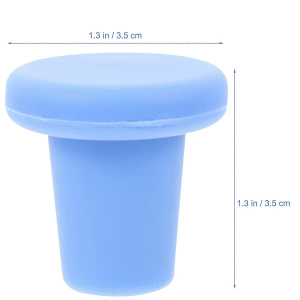 5 kpl Silikon Viinipullon Sulkijaa Olutpullon Sulkijaa Viinipullon Sulkijaa Samppanjan Pullon Sulkijaa (FMY) Blue 3.5X3.5CM
