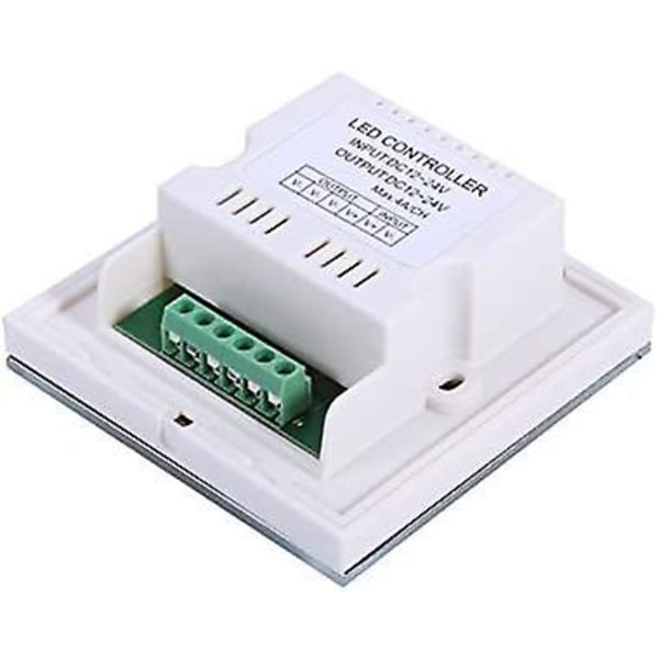 Dc 12-24v Led Touch veggkontrollpanel med lysstyrkeskiftende dimmerbryter for justering av lys (farge: hvit)