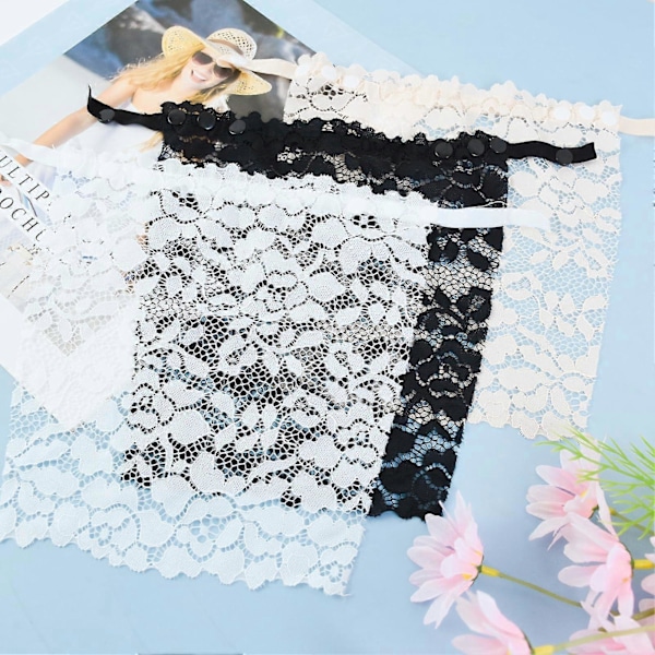 3 stk. Dame Blonde Clip-On Mock Camisole BH Innlegg, Bralette Hals Blonde Topp Bandeau BH med Justerbar Stropp for Kvinner, One Size (FMY)