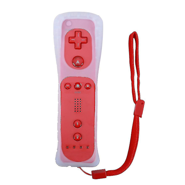 Uusi kaukosäädin yhteensopiva Wii Wii U ohjaimelle + silikonikotelo + hihna [ilmainen toimitus] (FMY) Pink