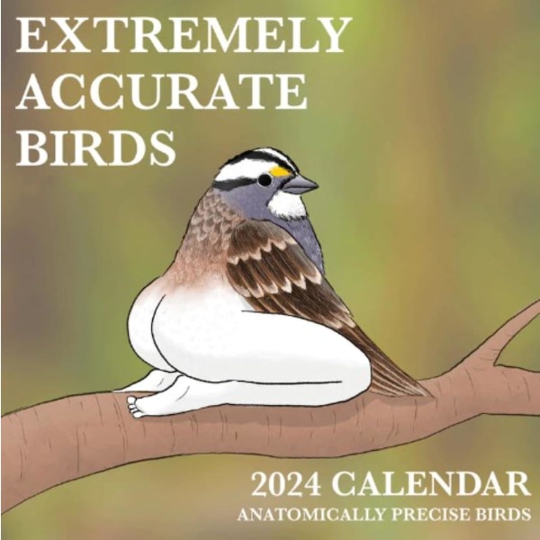 2024 Kalender med extremt exakt Bi 2024 Bird Calendar Wall Calendar 2024, roliga kalendergaggpresenter till familj, vänner (FMY)