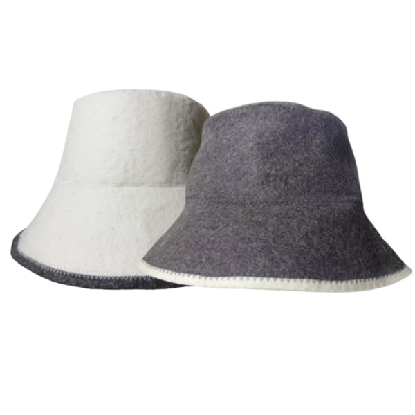 Bastuhatt, rysk bastuhatt i filt, vattenabsorberande badhatt, återanvändbar cap, Banyahatt för män kvinnor2024 New Explosion DG (FMY) White and Grey