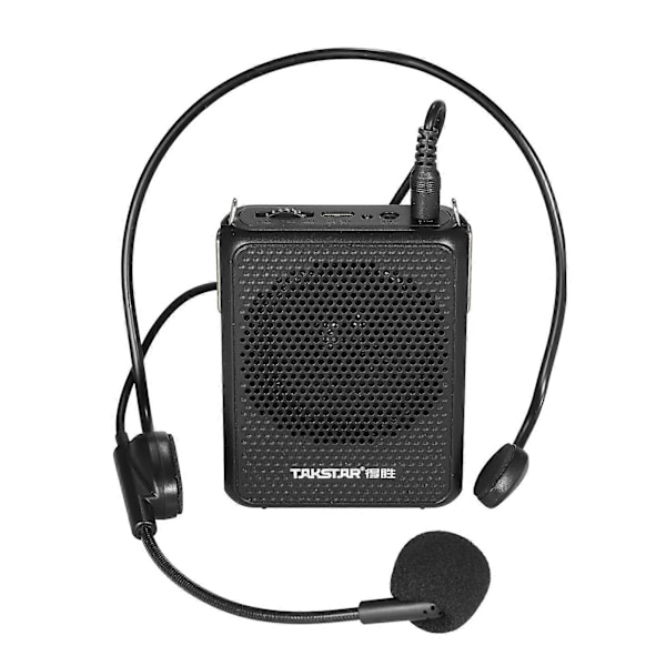 TAKSTAR E126A Lydforsterker Bærbar Oppladbar Mini Stemmeforsterker med Kablet Hodebøylemikrofon & Midjebelte for Undervisning og Sang Black