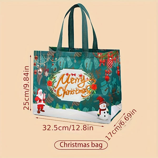 16 stycken stora återanvändbara presentpåsar - 32,5 cm x 25 cm x 17 cm, Multi-sektion, Hållbart non-woven material, Perfekt för påsk, jul, fest (FMY) 16pcs