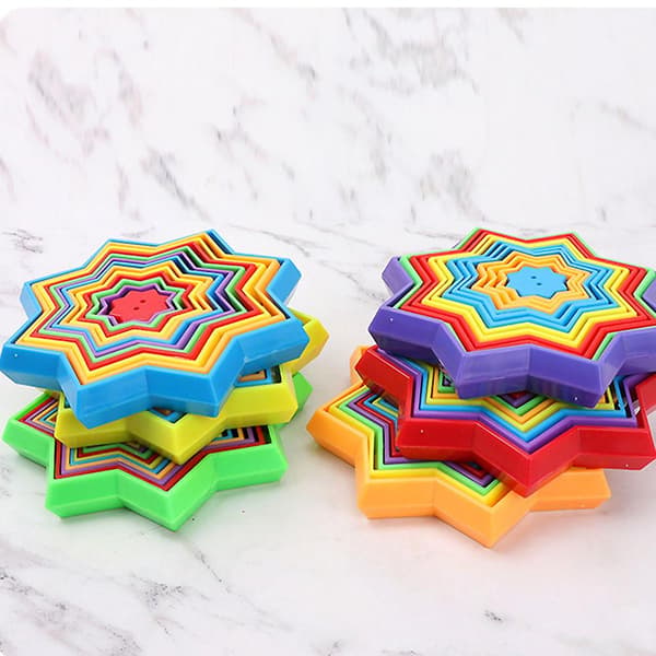 3D Magic-Star legetøj til børn, stresslindring, Magic-Vision skiftende legetøj til soveværelset (FMY) Multicolour