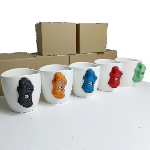 Klippklättringsmugg - Klippklättringspresenter - Klättrarens Greppmugg - Bergsklättringstillbehör - Pinch Hold Mugg (FMY) orange 1pcs