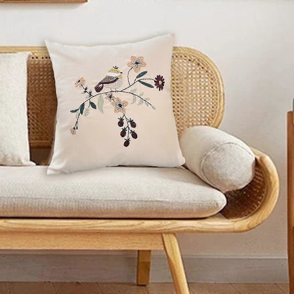 Kirjonta Tyynypakkaukset Syntymäpäivälahja DIY Käsintehty Neulonta Kuviolla Koti Sisustus Tyynynpäällinen Keskeneräinen Aikuisten (FMY) B 44cm x 44cm