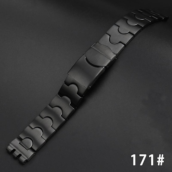 Armband i stål för Swatch YCS YAS YGS IRONY herr- och damklockor 19/17MM (FMY) 19mm Black-171#