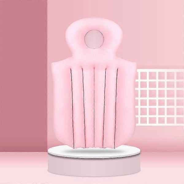 Vanntett badepute for hele kroppen, spa-hodeputer, sklisikker nettpute, vanntett badematte for nakke og rygg (FMY) Pink short style