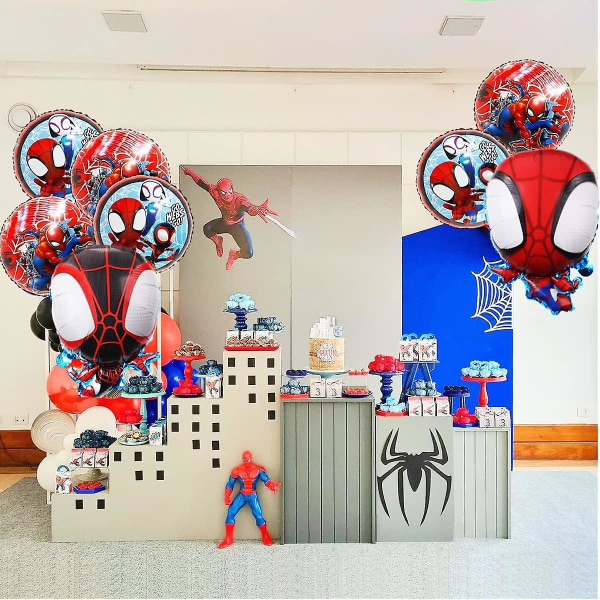 Spidey ja Hämmästyttävät Ystävät Folioballoonit, Spideyn Syntymäpäiväjuhlan Balloonikoristeet (FMY)