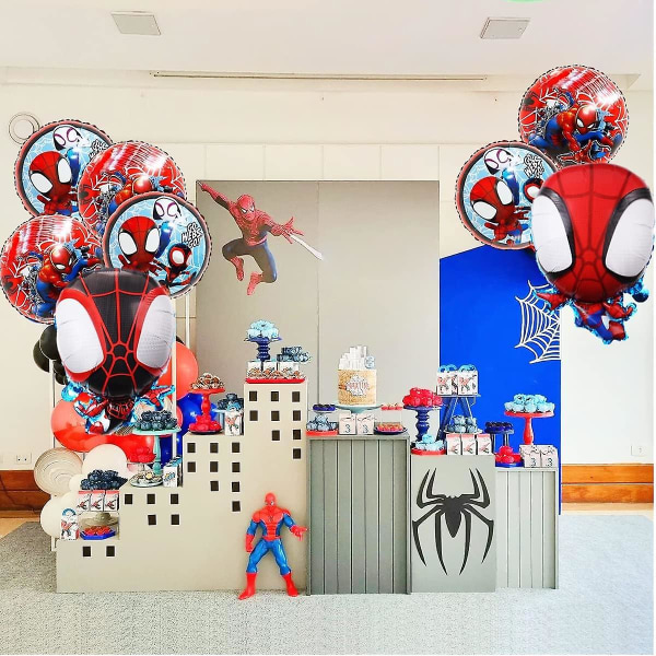 Spidey og hans fantastiske venner folieballoner, Spidey fødselsdagsballonpynt (FMY)