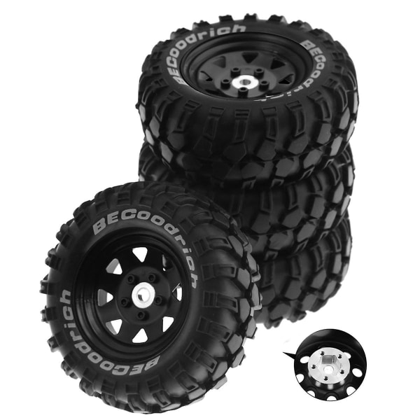 93mm Metal 1.9inch Beadlock Wheel Rim Rubber Tire Set For 1/10 Rc Crawler Car ,triangle Hole 12mm A  (FMY)