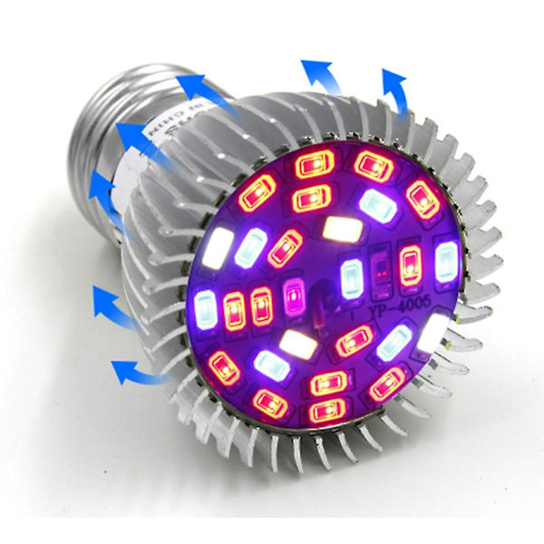 E27 LED-växtlampa, växtlampor 28 LED-växtlampa för hydroponisk växthusorganisk (FMY)
