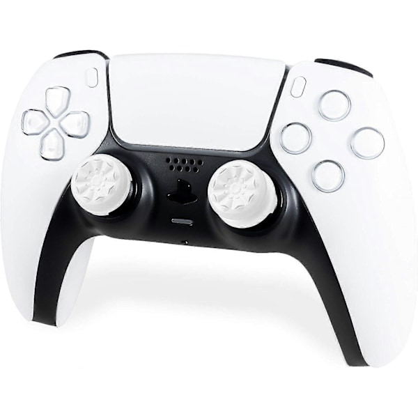 2 st Performance Thumbsticks för PS5/PS4, 1 Hög, 1 Mellanhög, Performance Thumbsticks Thumbstick Ersättning för PS5 & PS4 Controller (FMY) White