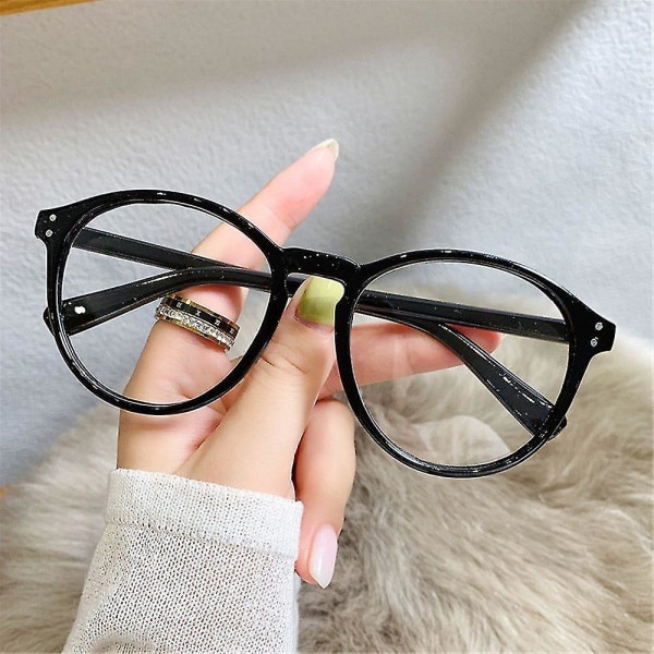 -1.0-1.5-2.0-2.5-3.0-3.5-4.0 Valmiit Myopia-lasit Naisille Vintage Anti-sininen (FMY) black -1.5