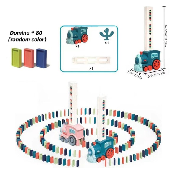 100% New,automatic Domino Train Toy - Upgrade Electric Train Dominoes Set For Kids Boys And Girls  (FMY)