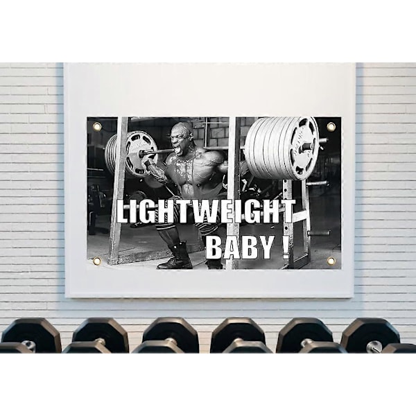 Ronnie Coleman Kevyt Lippu Inspiroi treeniäsi tällä lipulla - Pysy motivoituneena hienolla motivaatiotaiteella - Kuntosalin seinäkoriste Yksi kappale Q  (FMY) 120x180cm
