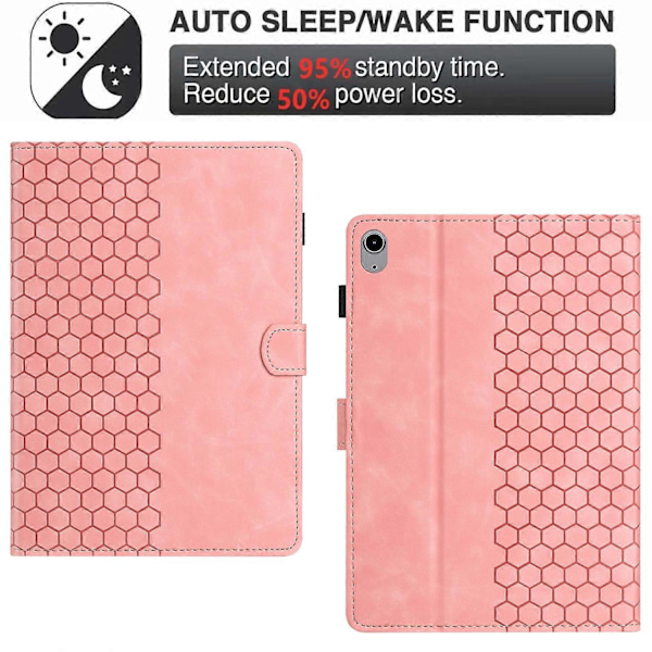 Präglat Läderfodral för iPad 10:e Gen 10.9 2022 (FMY) Pink