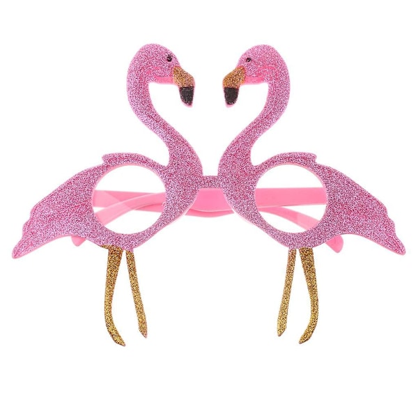 6 stycken rosa rosor tropiska flamingo solglasögon strandfest klä upp glasögon (FMY)
