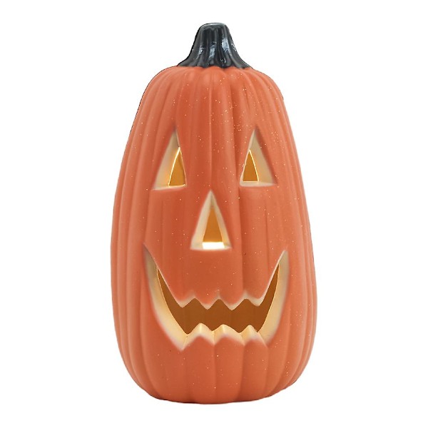 Halloween LED-gresskarlykt Batteridrevet 20x34cm (FMY)