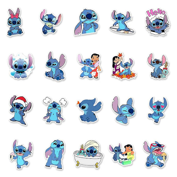 10/30/50 kpl Disney-piirretty Stitch-tarroja lapsille puhelimeen, kitaraan, kannettavaan tietokoneeseen, matkatavaralaukkuun, rullalautaan, graffititarrat (FMY) 30PCS