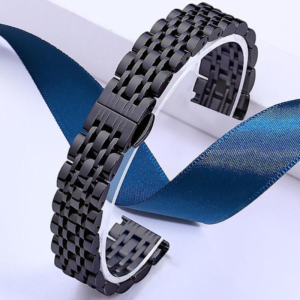 Armband för Garmin Lily 2 Klocka 7-Pärlor 14mm Rostfritt Stål Ersättningsrem (FMY) Black