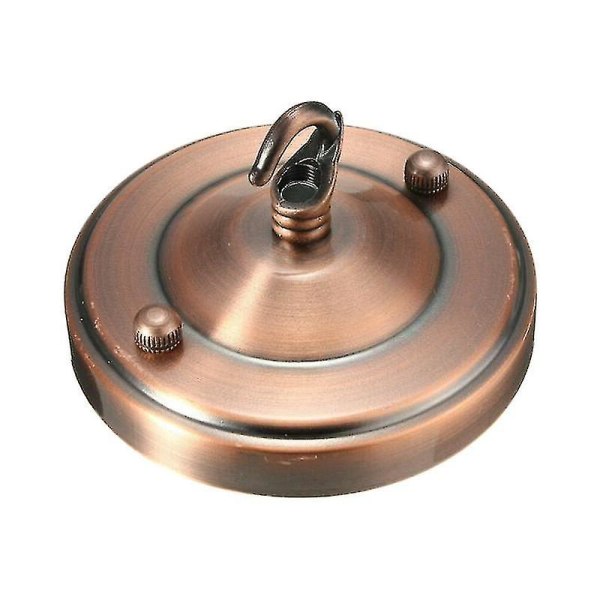 Vintage takkrok krokplateholder: Lysekrone lampemontering taksett (2 stk)  (FMY) Red Bronze