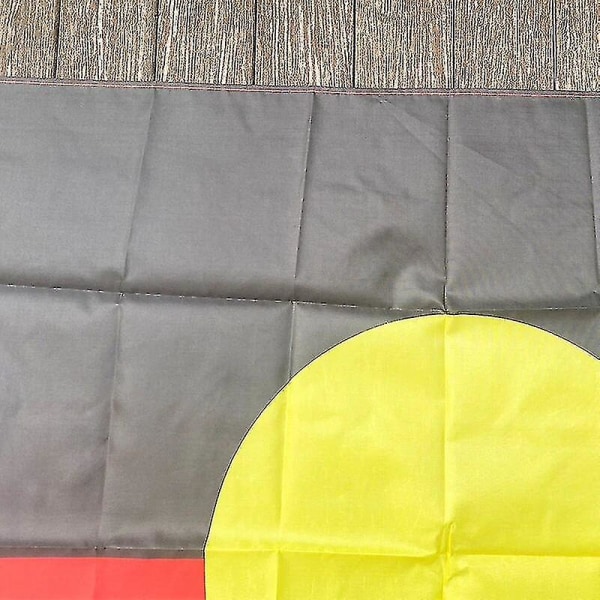 90x150cm anpassad flagga australiensisk aboriginal flagga utomhus polyester flagga - XC  (FMY) White 90 x 150cm