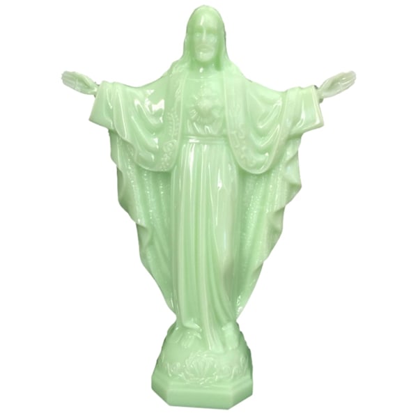 Ikuinen Valo Jeesus Loistava Työpöytäkoriste PVC-patsas Lahja Perheelle 13.5*4.9*18cm  (FMY)