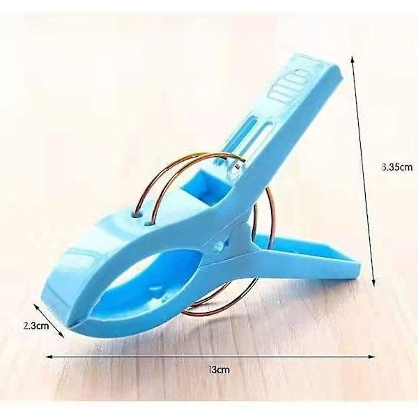 4 Pak Strandhåndklæde Clips Stol Clips Håndklædeholder, Plastik Tøjklemmer Hængeclips, Strandclips, Håndklæde Clips til Strandstol, Blank (FMY)