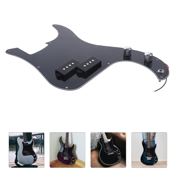 Elektriska basgitarrer förladdade pickguard Jazz Bass Guitar Pick Precision Bass Pickguard  (FMY) Black 38.2X8CM