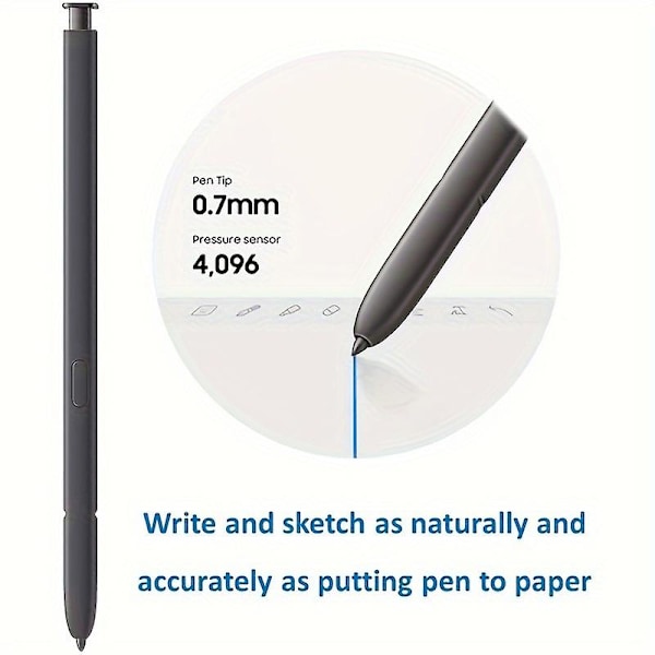 S24 Ultra Styluspenna för Galaxy S24 Ultra 5G - Precision 0,7 mm spets, 4096 trycknivåer, trådlös, kompatibel med alla versioner (FMY) Titanium Violet