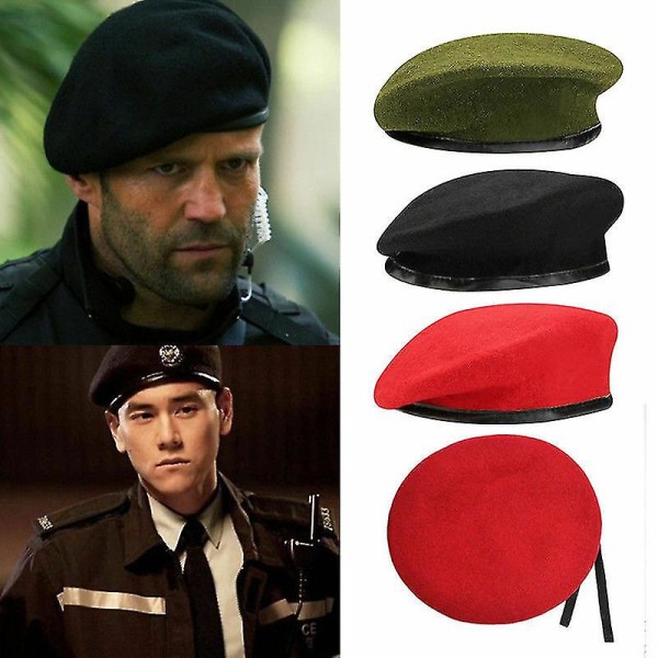 Mænd Kvinder Soldat Beret Hat Unisex Militær Hær Hat Fransk Stil Uniform Casual Stree Beret Cap (FMY) Green