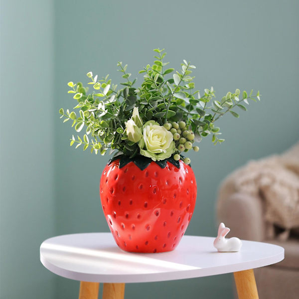 Jordgubbsvas Dekoration B&b Hotell Dekoration Hantverk Vattenhöjd Blomvas Kreativ Blomsterarrangemang Blomkruka (FMY) M
