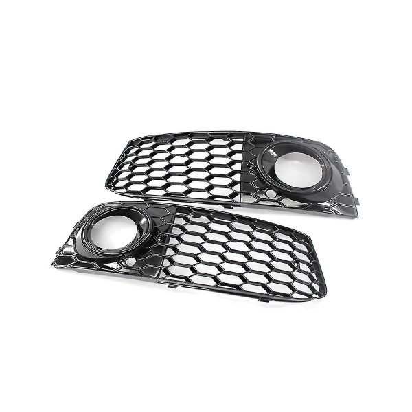 Mesh Fog Light Ramme Tåkelysgrill For A4 B8 Rs4 2009-2012 Blank Svart 8kd807682 8kd807681  (FMY)
