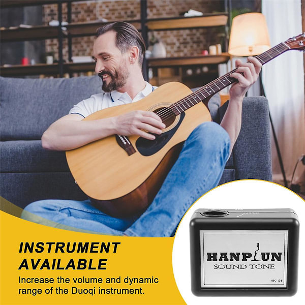 Guitar Tone Completer Sound Opener Simulerer Vibrasjon av Ekte Gitarspill For å Oppnå Fullt Lydbpotensiale -01  (FMY) black