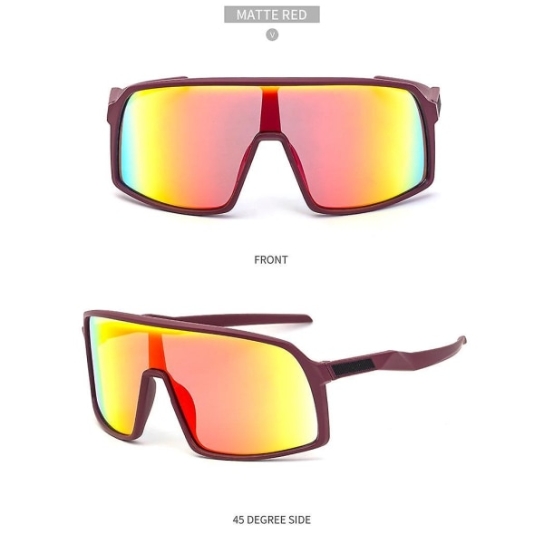 Wekity Sportssolbriller Polariseret linse med Tr90 Holdbar og fleksibel ramme til mænd Kvinder Løb Kørsel Cykling Etc (FMY)