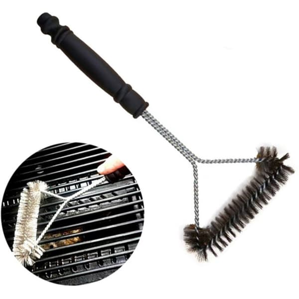 Triangulär rengöringsborste för grill, svart (FMY)