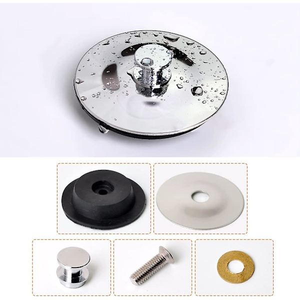 Avloppsplugg 42 till 45 mm, Badkarsplugg, Handfatsplugg, Kök, Badrum (FMY)