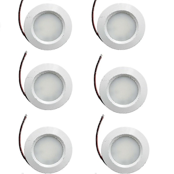 6 X LED 24V Spotlights Dimbar Husvagn Båt Infällda Kallvita Downlights (FMY) 6PCS