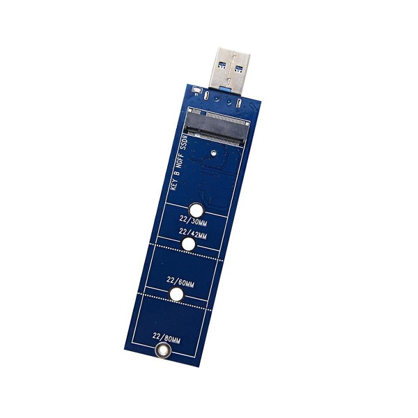 Ssd M2 Till USB Adapter M.2 Till USB Adapter B Key M.2 Sata Protocol Ssd Adapter Ngff Till USB 3.0 Ssd Ca (FMY) blue