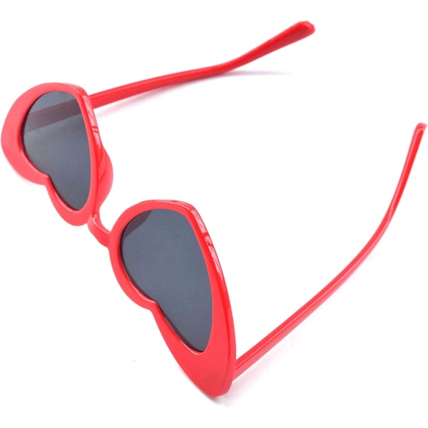 Hjerteformede solbriller for kvinner, vintage Cat Eye Mod Style Retro Kurt Cobain-briller (FMY)