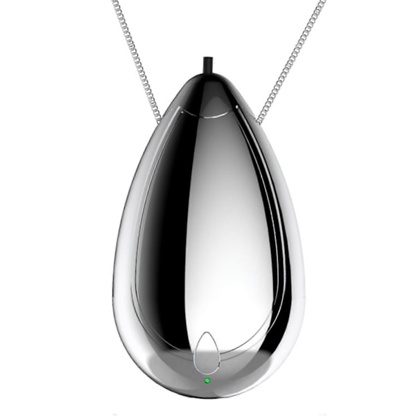 Mini Bärbar Luftrenare, Personlig Luftrenare i Resestorlek, Halsband & Portabel USB-Laddning Smok (FMY) Silver